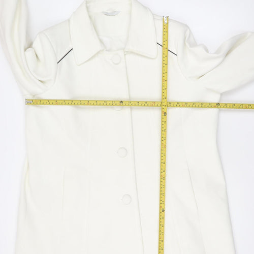Special Collection Women's White Size 22 Mid-Length Button Coat
