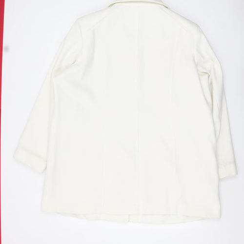 Special Collection Women's White Size 22 Mid-Length Button Coat