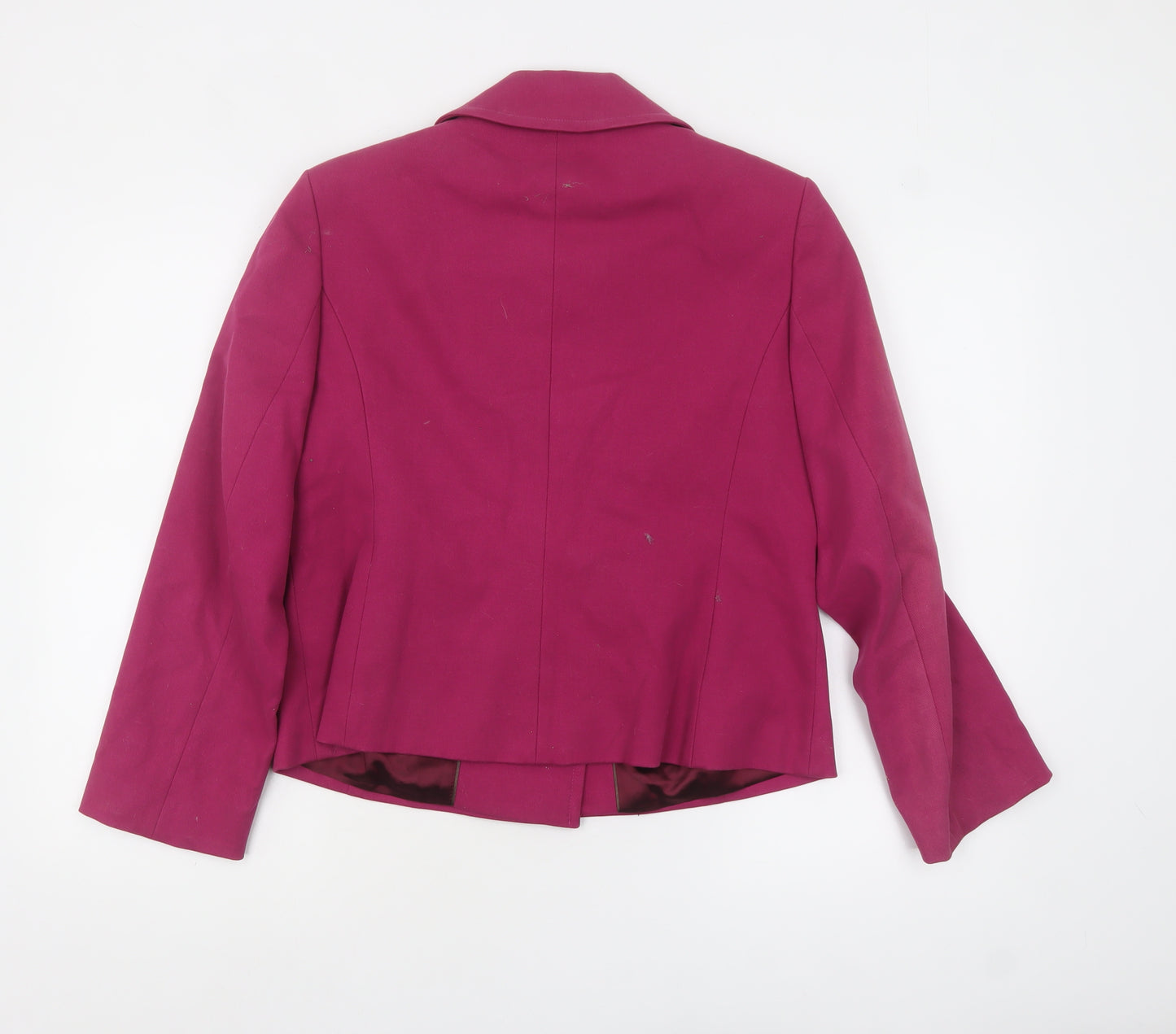 Laura Ashley Women's Pink Cotton Pea Coat Size 14 Double-Breasted Jacket