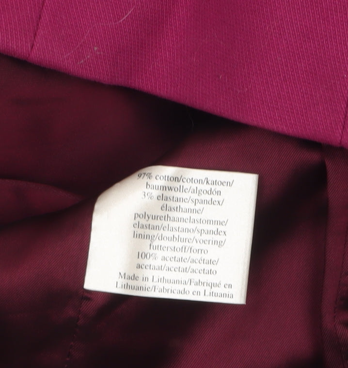 Laura Ashley Women's Pink Cotton Pea Coat Size 14 Double-Breasted Jacket