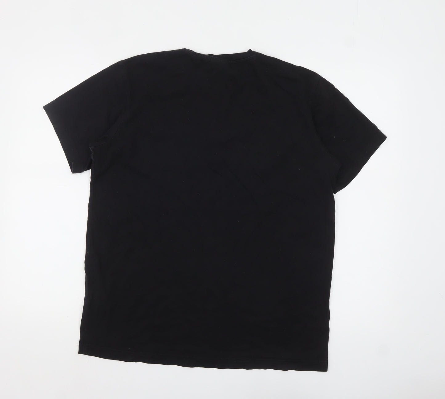 Champion Men's Black Medium Graphic Logo Crew Neck T-Shirt