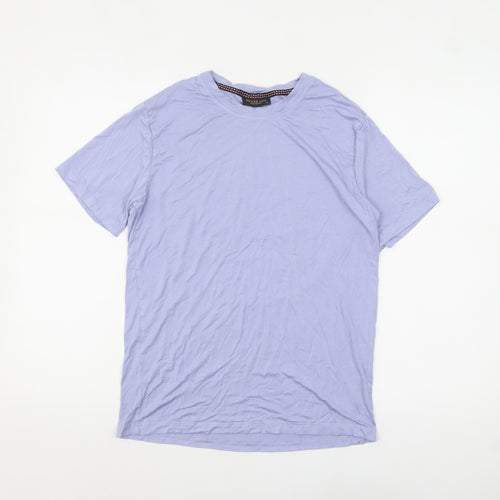 Better Life Men's Purple Cotton Crew Neck Short Sleeve T-Shirt M