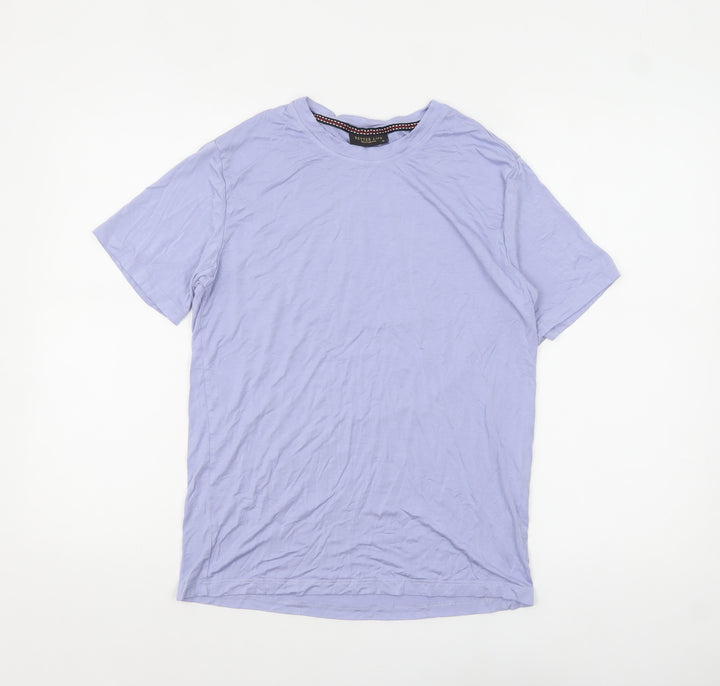 Better Life Men's Purple Cotton Crew Neck Short Sleeve T-Shirt M