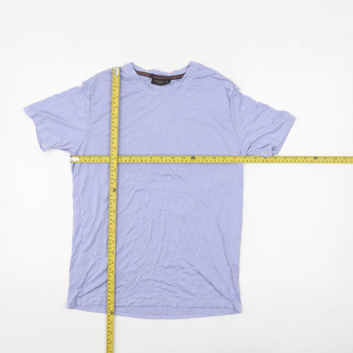 Better Life Men's Purple Cotton Crew Neck Short Sleeve T-Shirt M