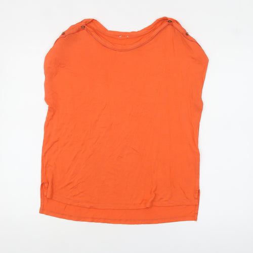 River Island Women’s Orange Viscose Sleeveless T-Shirt Size 14