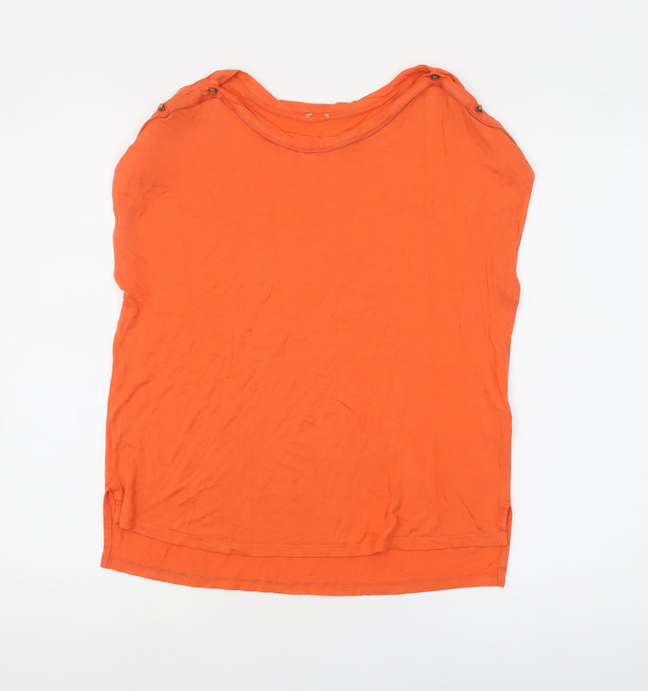 River Island Women’s Orange Viscose Sleeveless T-Shirt Size 14