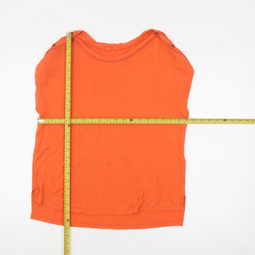 River Island Women’s Orange Viscose Sleeveless T-Shirt Size 14