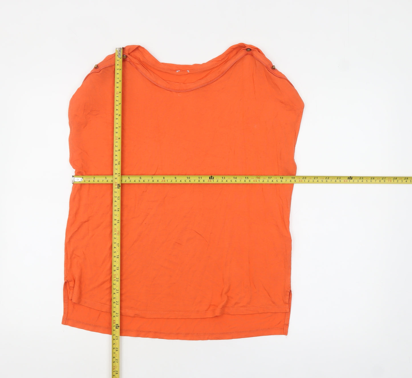 River Island Women’s Orange Viscose Sleeveless T-Shirt Size 14