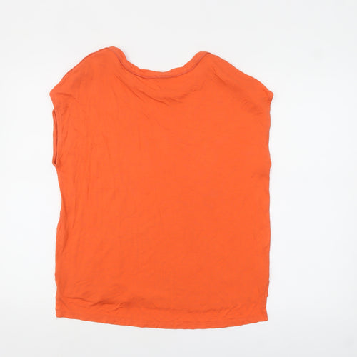 River Island Women’s Orange Viscose Sleeveless T-Shirt Size 14