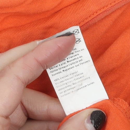 River Island Women’s Orange Viscose Sleeveless T-Shirt Size 14