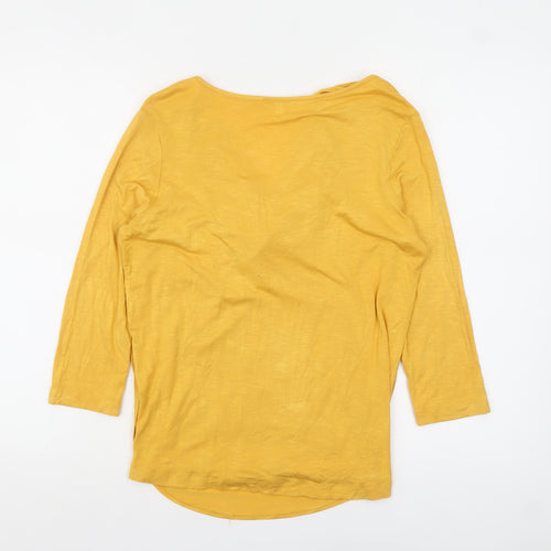 Kettlewell Women's Yellow Cowl Neck Jersey Blouse Size S