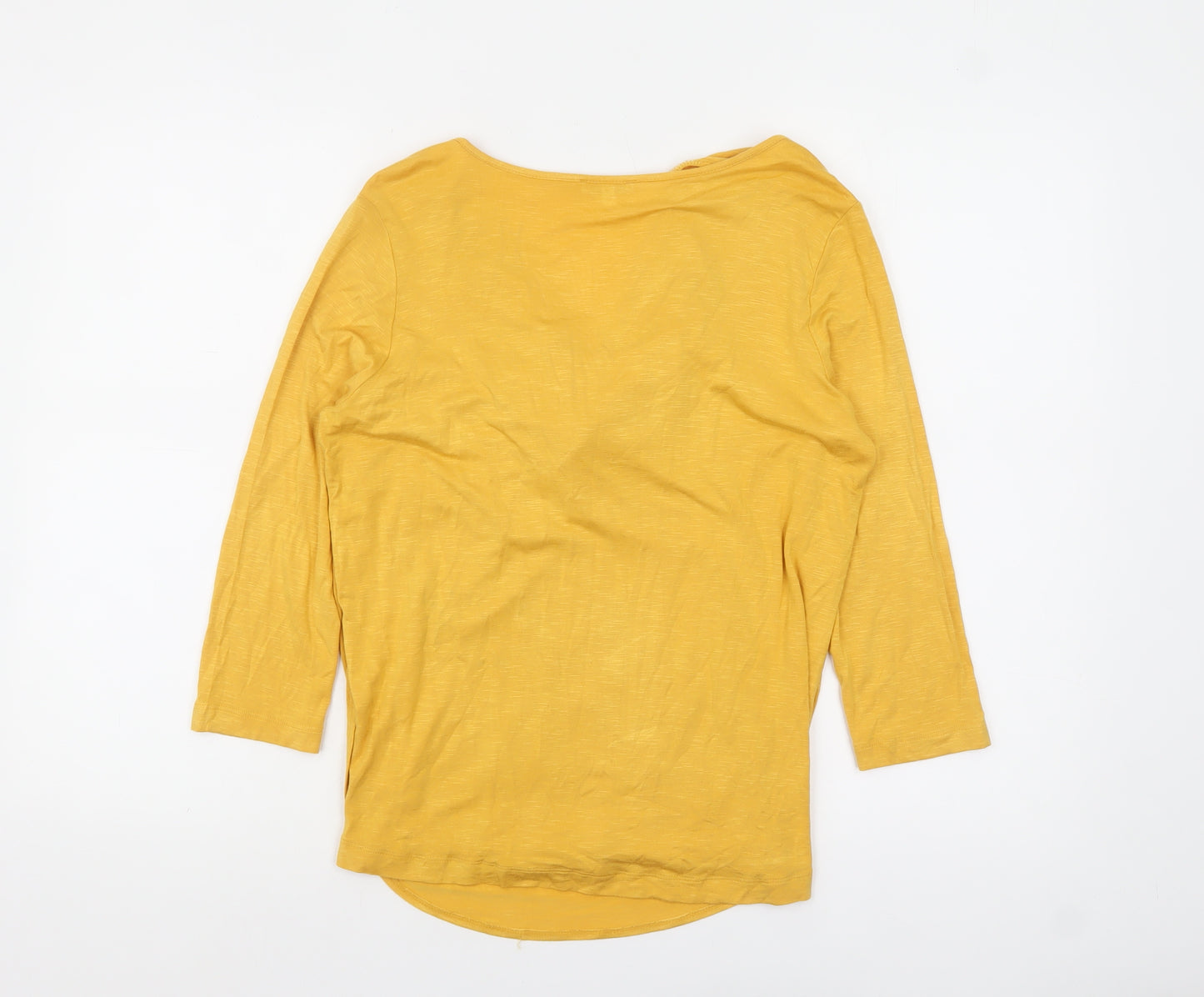 Kettlewell Women's Yellow Cowl Neck Jersey Blouse Size S