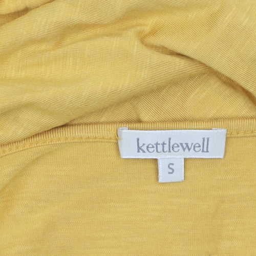 Kettlewell Women's Yellow Cowl Neck Jersey Blouse Size S