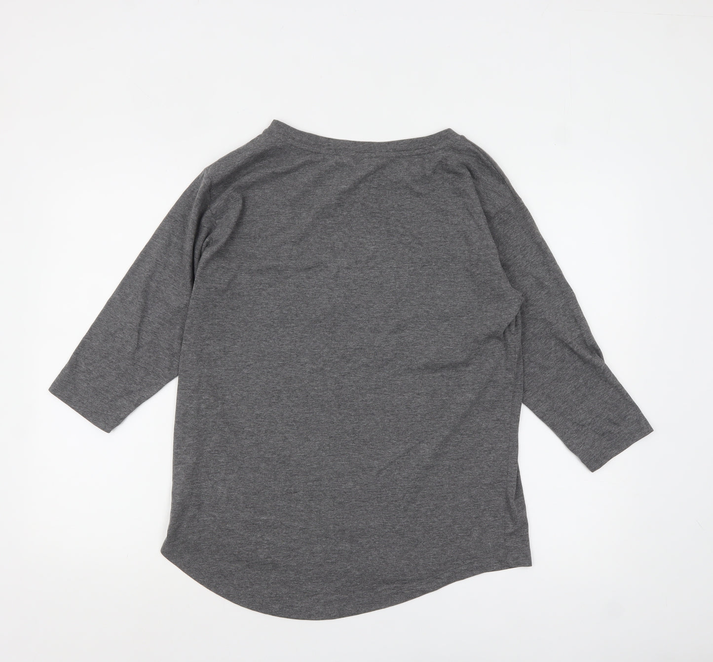 F&F Women’s Grey Rhinestone Star 3/4 Sleeve T-Shirt Size 12