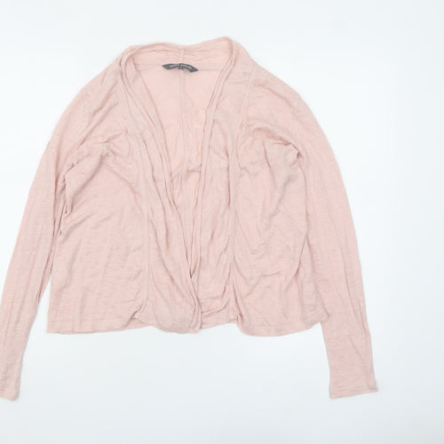 Laura Ashley Women’s Pink Linen Open Cardigan Small