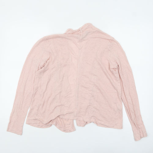 Laura Ashley Women’s Pink Linen Open Cardigan Small