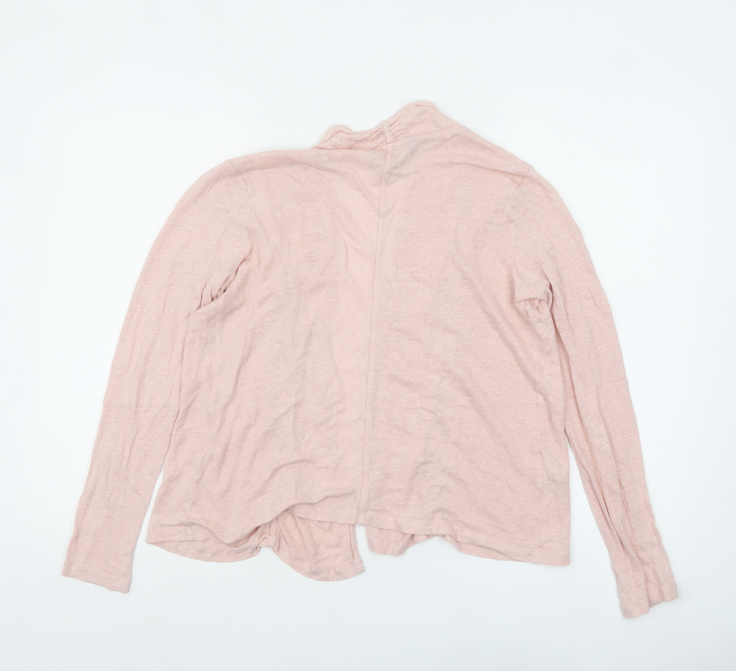 Laura Ashley Women’s Pink Linen Open Cardigan Small