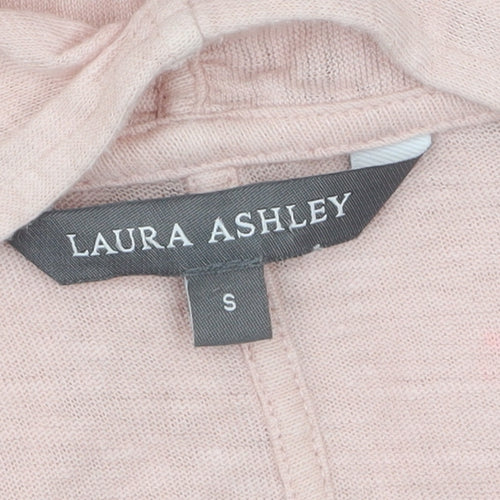 Laura Ashley Women’s Pink Linen Open Cardigan Small