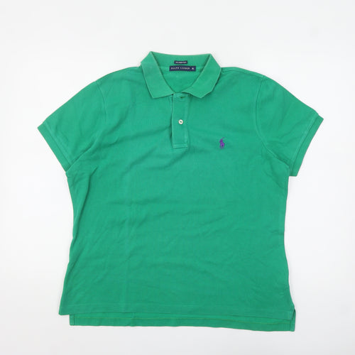 Ralph Lauren Men's Green Slim Fit Cotton Polo Shirt XL