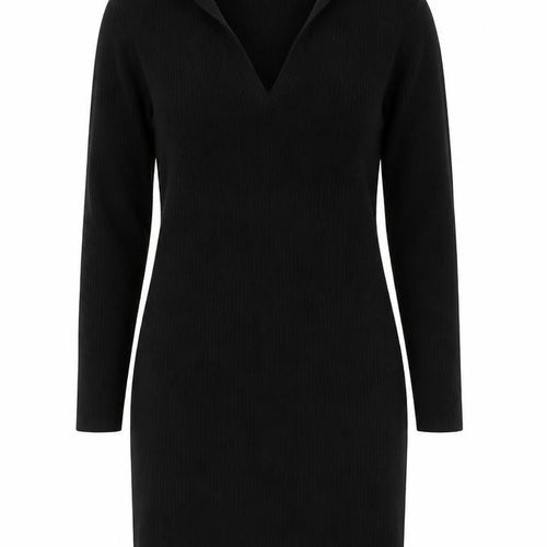 Pour Moi Women’s Black Collared Bodycon Knit Dress Size 12