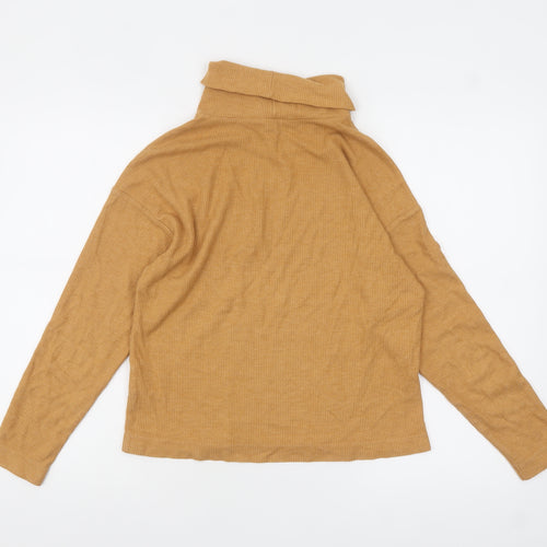 Uniqlo Women’s Brown Heattech Roll Neck Long Sleeve Top Size 10