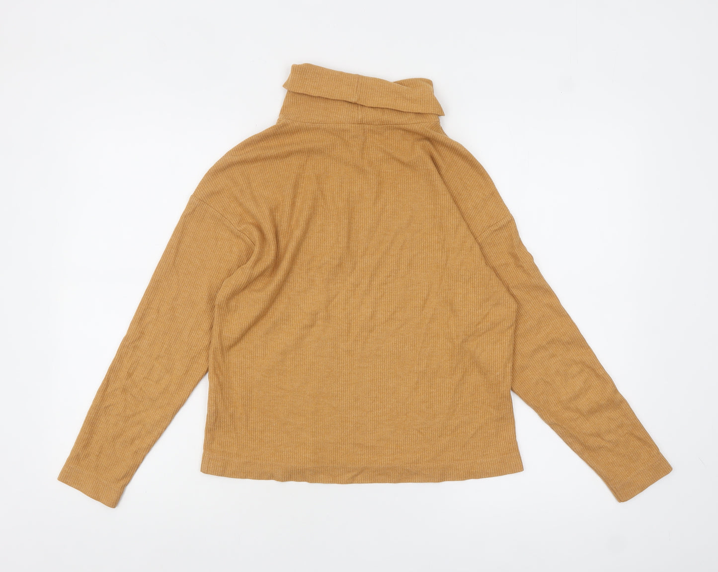 Uniqlo Women’s Brown Heattech Roll Neck Long Sleeve Top Size 10