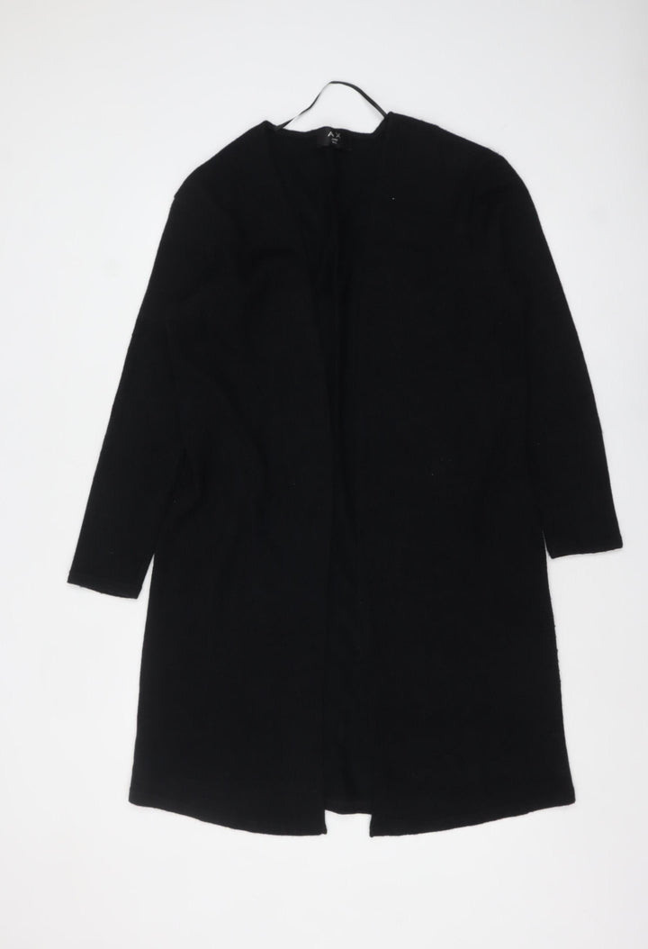 AX Paris Women Black Longline Cardigan M/L Knit Open Front