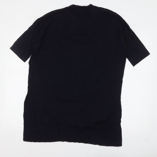 Whistles Women's Black Wool Viscose Short Sleeve Pullover Jumper M
