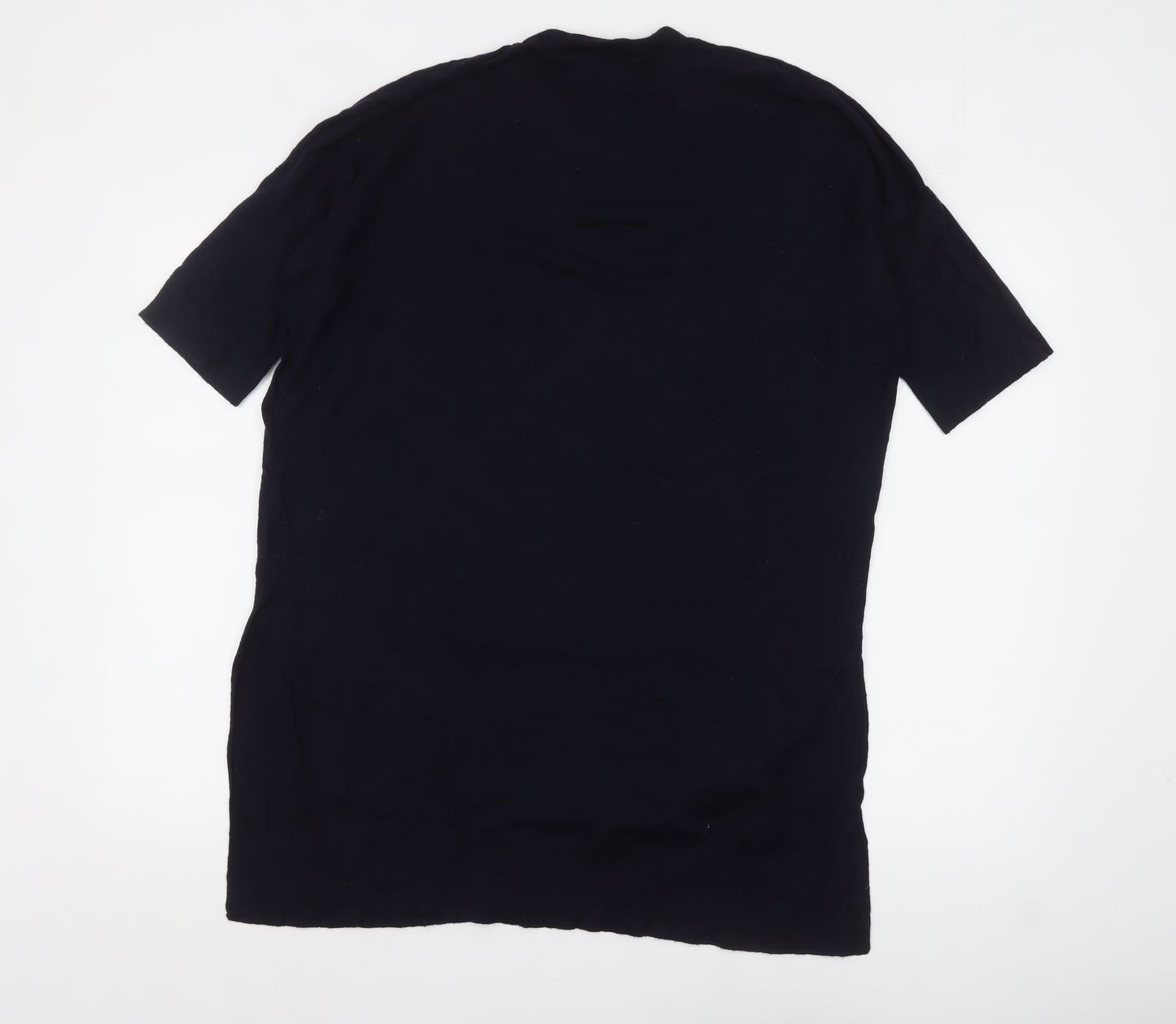 Whistles Women's Black Wool Viscose Short Sleeve Pullover Jumper M