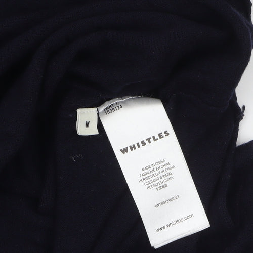 Whistles Women's Black Wool Viscose Short Sleeve Pullover Jumper M