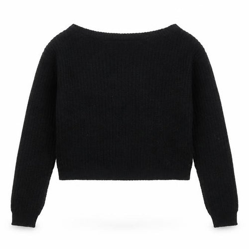 Missguided Petite Black Knit Boat Neck Jumper UK 6