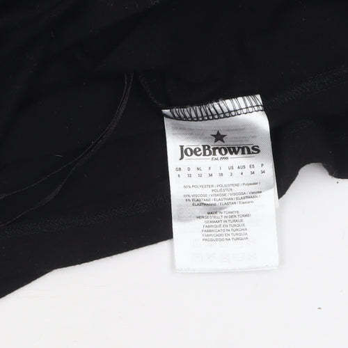 Joe Browns Women Black Off Shoulder Slim Fit Long Sleeve Tunic Blouse Size 6