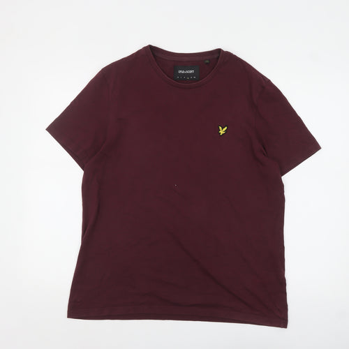 Lyle & Scott Mens Brown Cotton Crew Neck Short Sleeve T-Shirt Size L