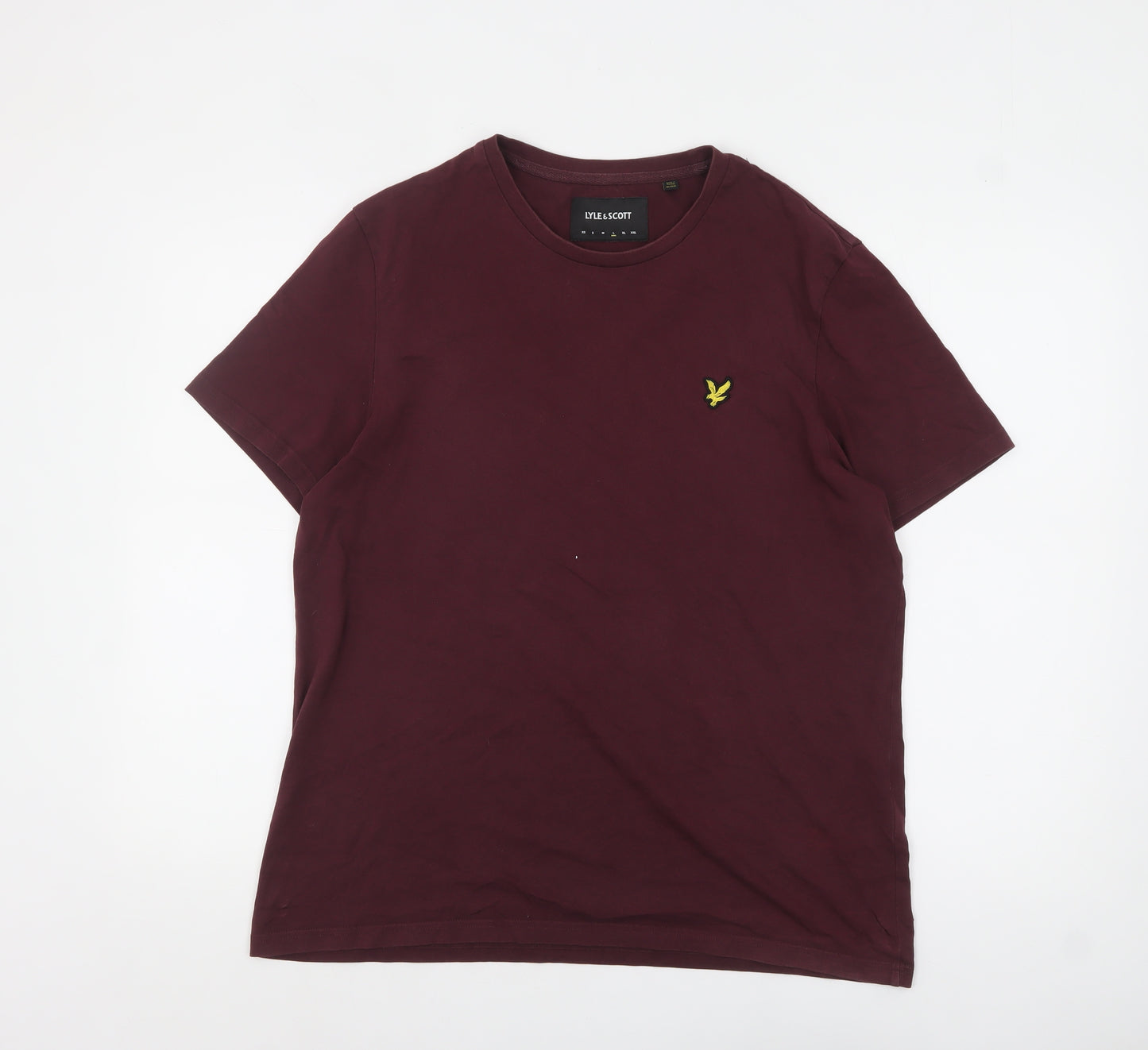 Lyle & Scott Mens Brown Cotton Crew Neck Short Sleeve T-Shirt Size L
