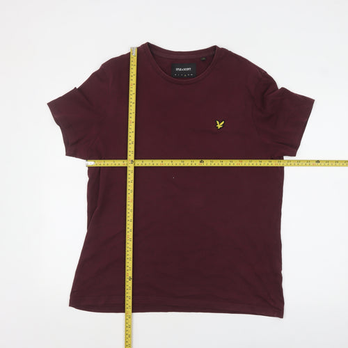 Lyle & Scott Mens Brown Cotton Crew Neck Short Sleeve T-Shirt Size L