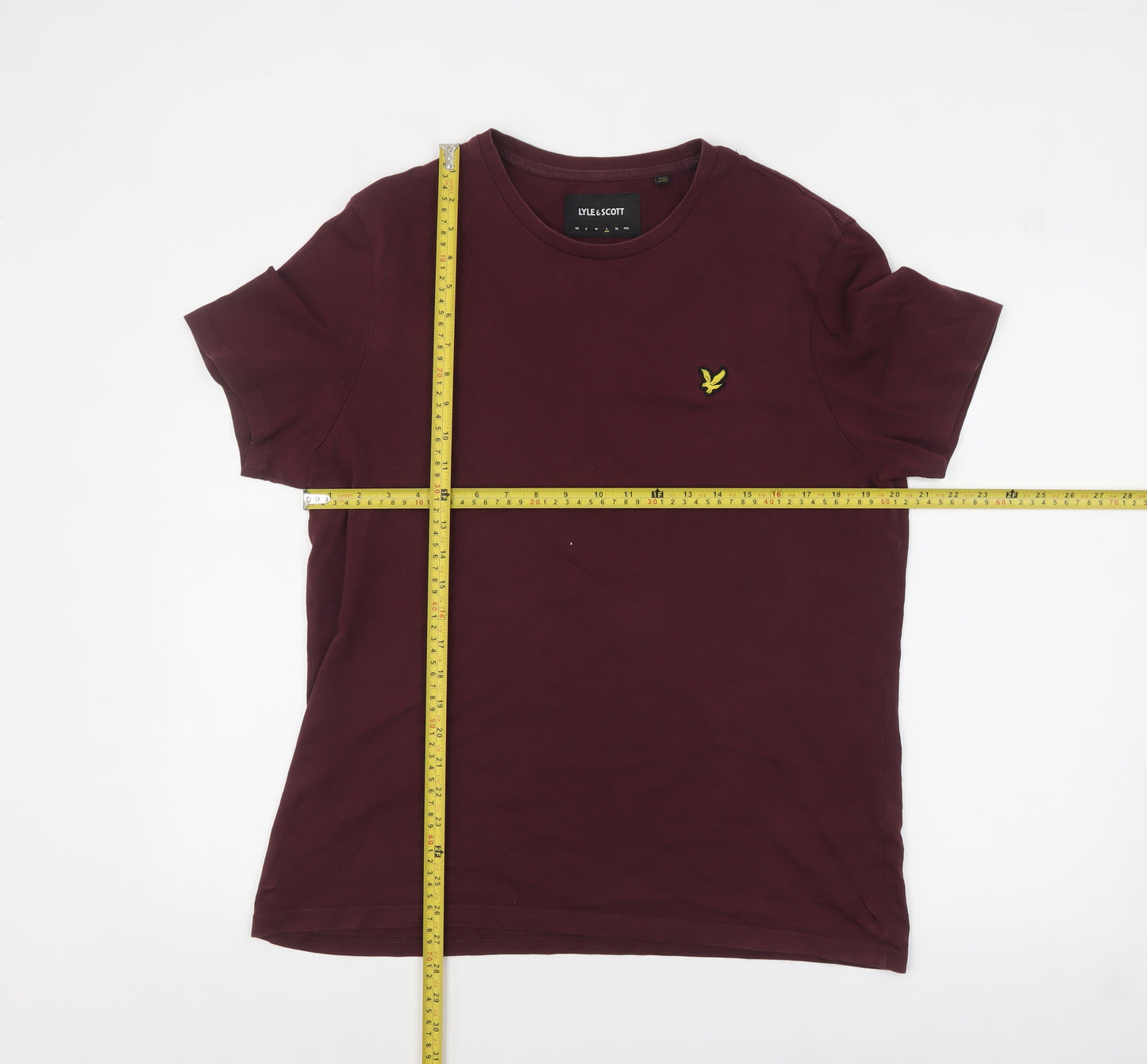 Lyle & Scott Mens Brown Cotton Crew Neck Short Sleeve T-Shirt Size L