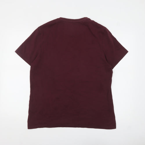Lyle & Scott Mens Brown Cotton Crew Neck Short Sleeve T-Shirt Size L