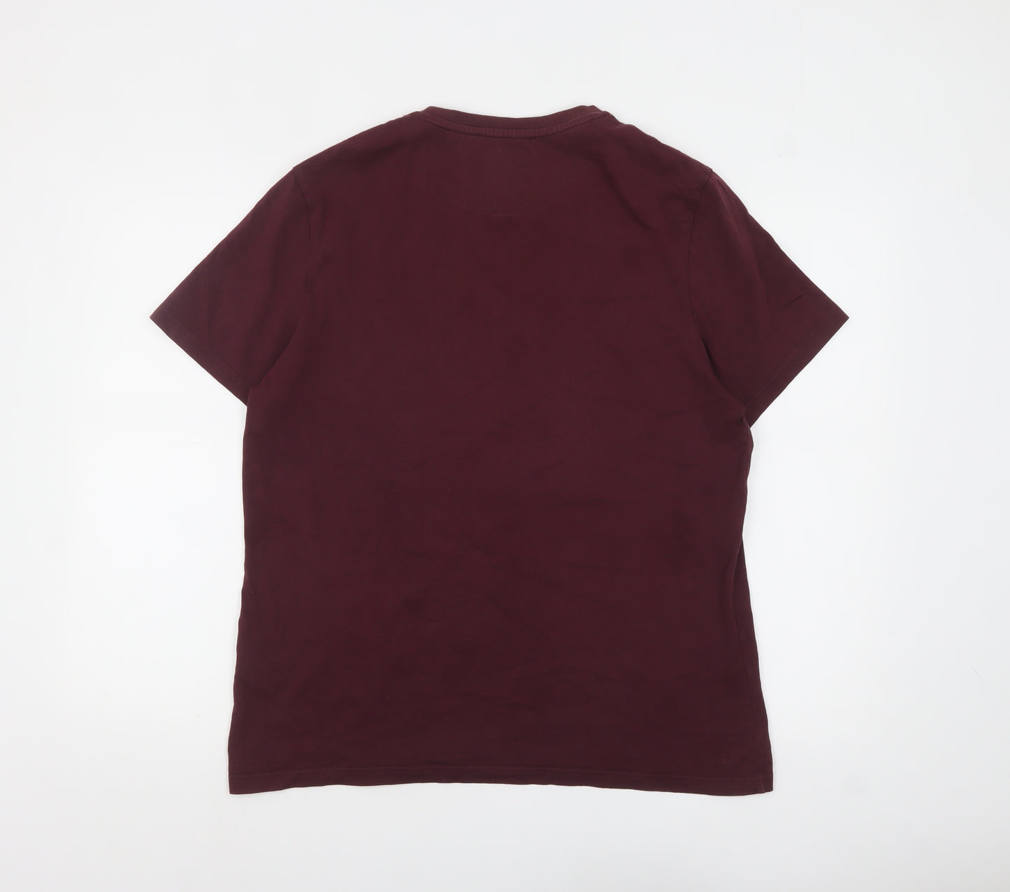 Lyle & Scott Mens Brown Cotton Crew Neck Short Sleeve T-Shirt Size L
