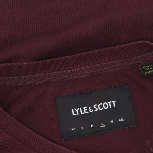Lyle & Scott Mens Brown Cotton Crew Neck Short Sleeve T-Shirt Size L