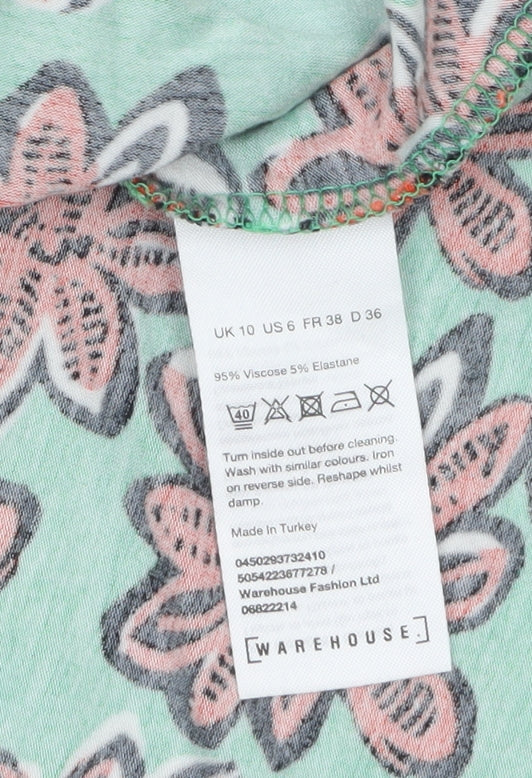 Warehouse Women’s Multicoloured Floral Sleeveless Tank Top Size 10