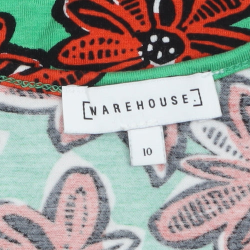 Warehouse Women’s Multicoloured Floral Sleeveless Tank Top Size 10