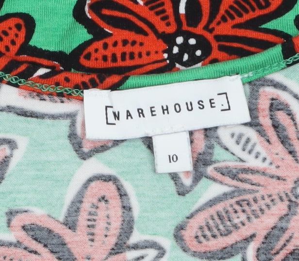 Warehouse Women’s Multicoloured Floral Sleeveless Tank Top Size 10
