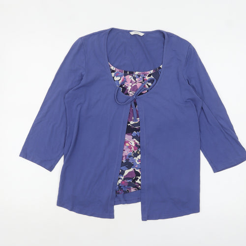 Marks and Spencer Women’s Blue Floral Tunic Blouse UK 12
