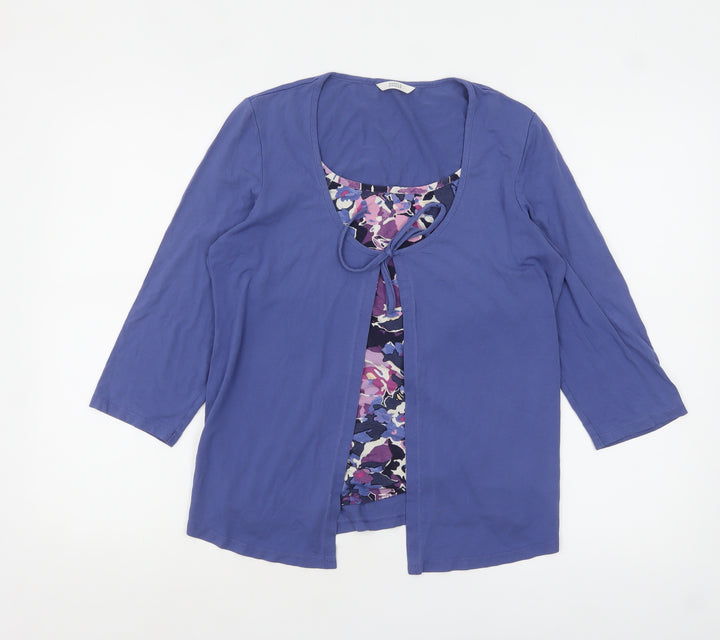 Marks and Spencer Women’s Blue Floral Tunic Blouse UK 12