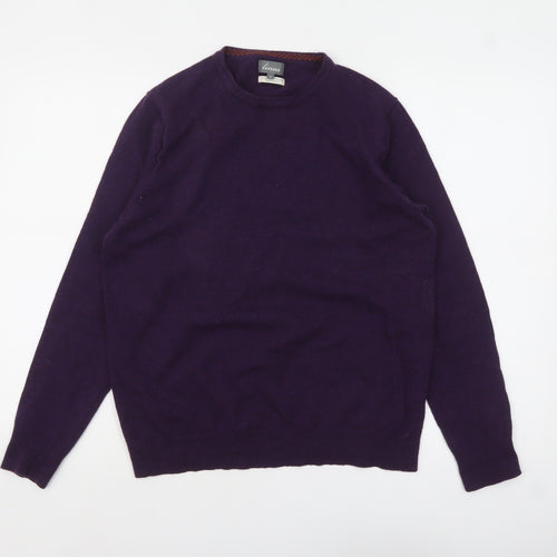 Linea Women's Purple Wool Crew Neck Pullover Jumper M