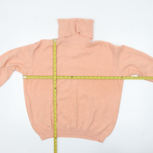 Marks and Spencer Women Peach Angora Roll Neck Jumper Size 20