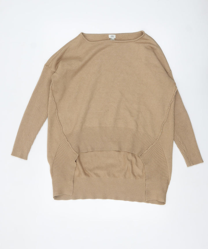 River Island Women’s Beige Knit Pullover Jumper Size M