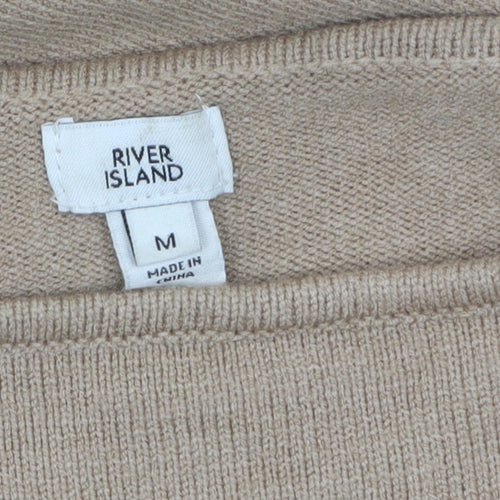River Island Women’s Beige Knit Pullover Jumper Size M