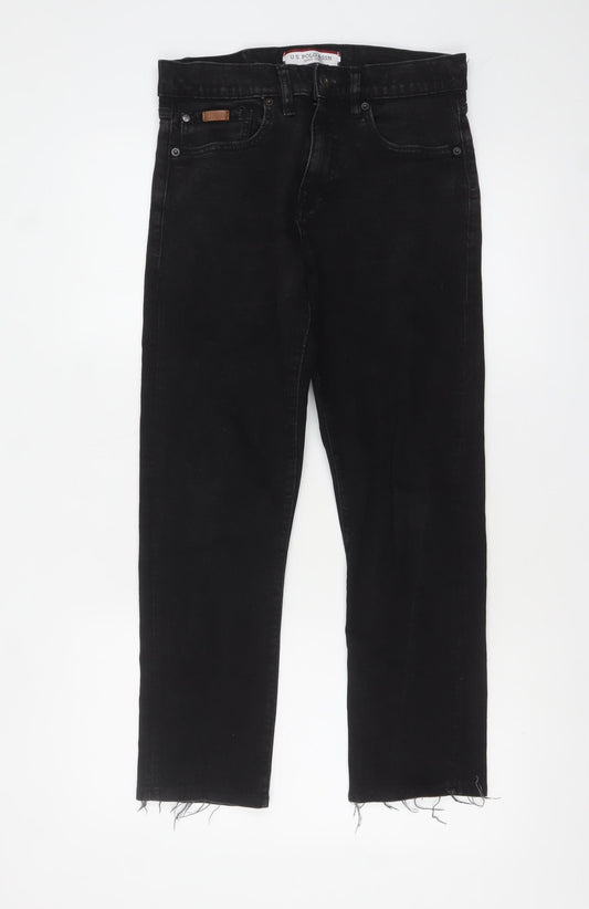 U.S. Polo Assn. Men's Black Slim Fit Straight Jeans 30R