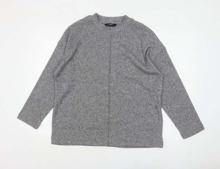 F&F Women's Grey Crew Neck Pullover Jumper Size M